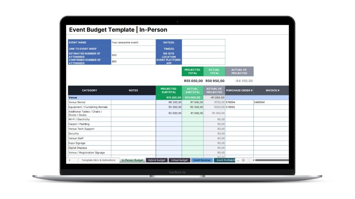 Flock Event Budget Template